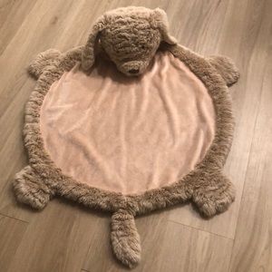 Plush labradoodle play mat